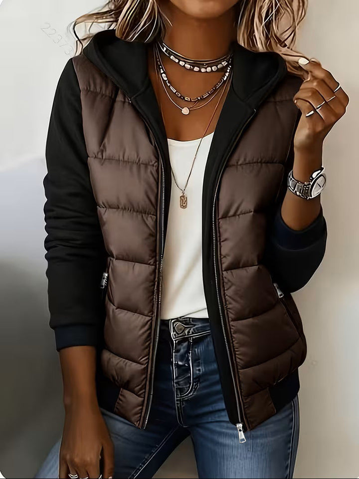Hedda - Chaqueta acolchada con capucha y paneles con cremallera