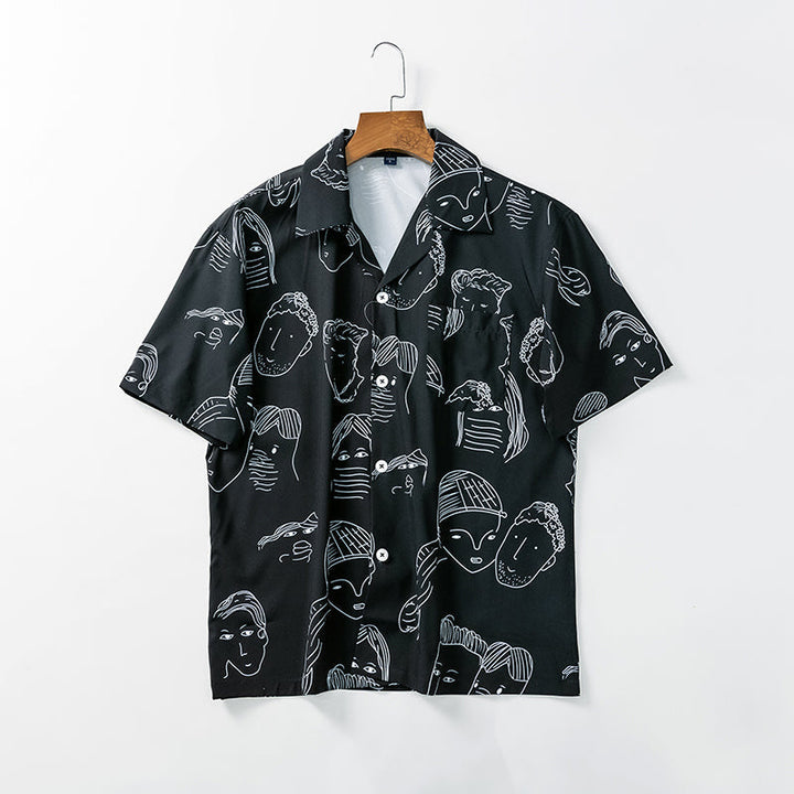 Nash - Camisa de cuello cubano de tacto suave