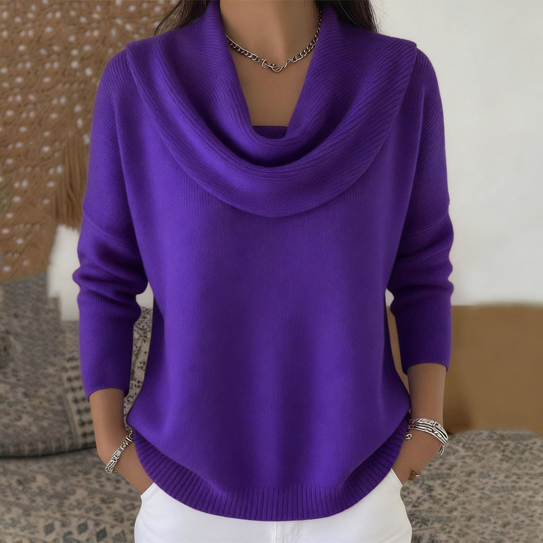 Mirelia - Jersey de cuello desbocado