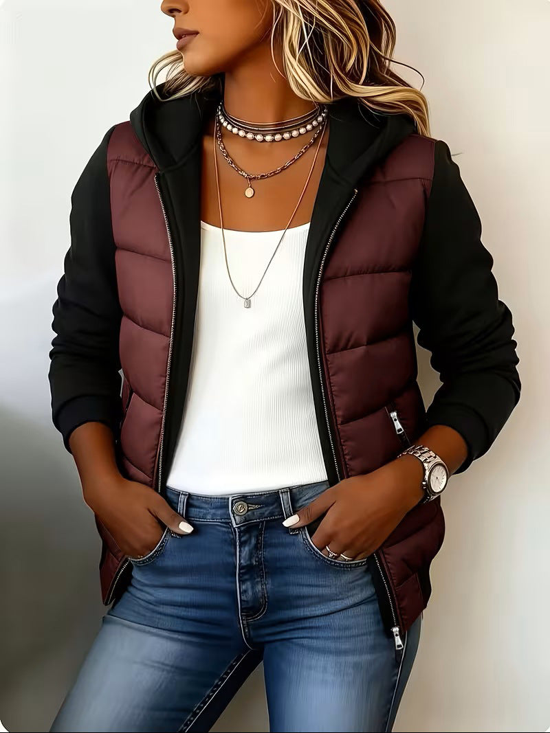 Hedda - Chaqueta acolchada con capucha y paneles con cremallera