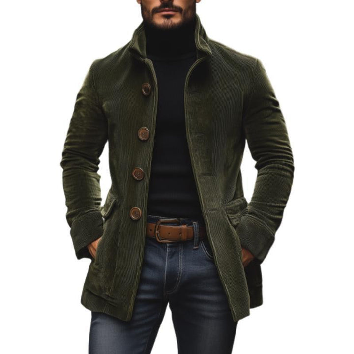 Digby - Chaqueta de cuello alto con rayas