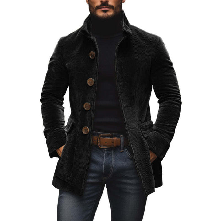 Digby - Chaqueta de cuello alto con rayas