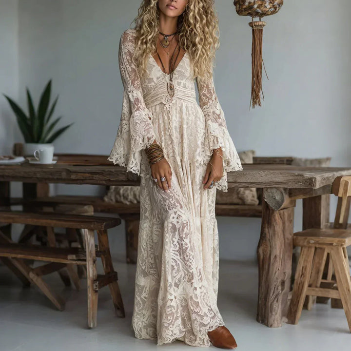 Lucasta - Vestido largo boho premium