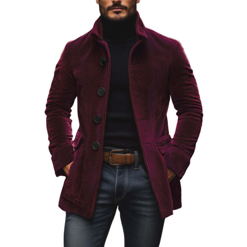 Digby - Chaqueta de cuello alto con rayas