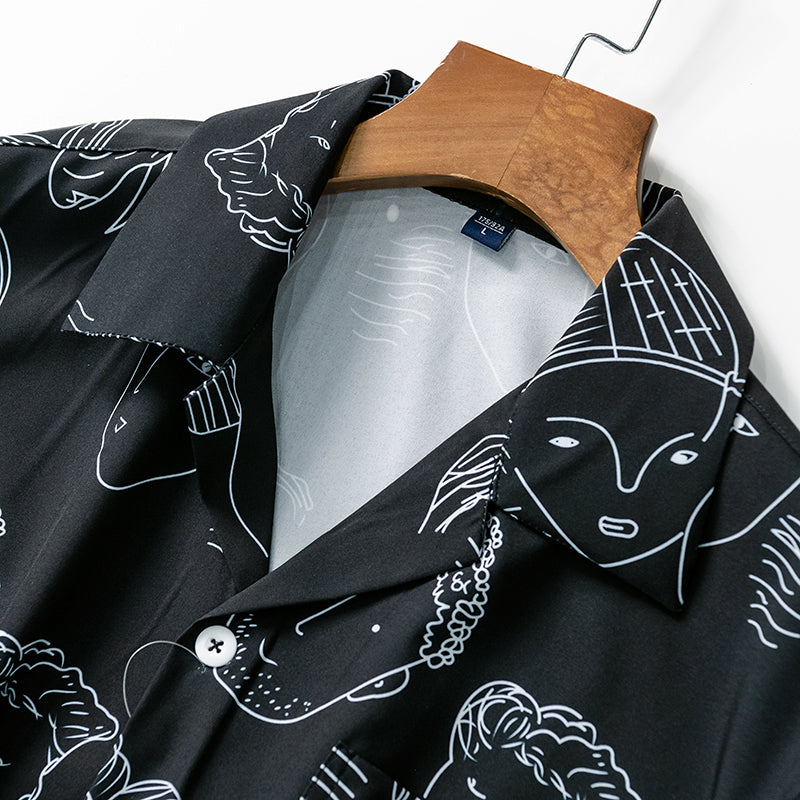 Nash - Camisa de cuello cubano de tacto suave