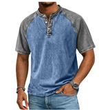 Edgehill - Camiseta henley efecto lavado vintage