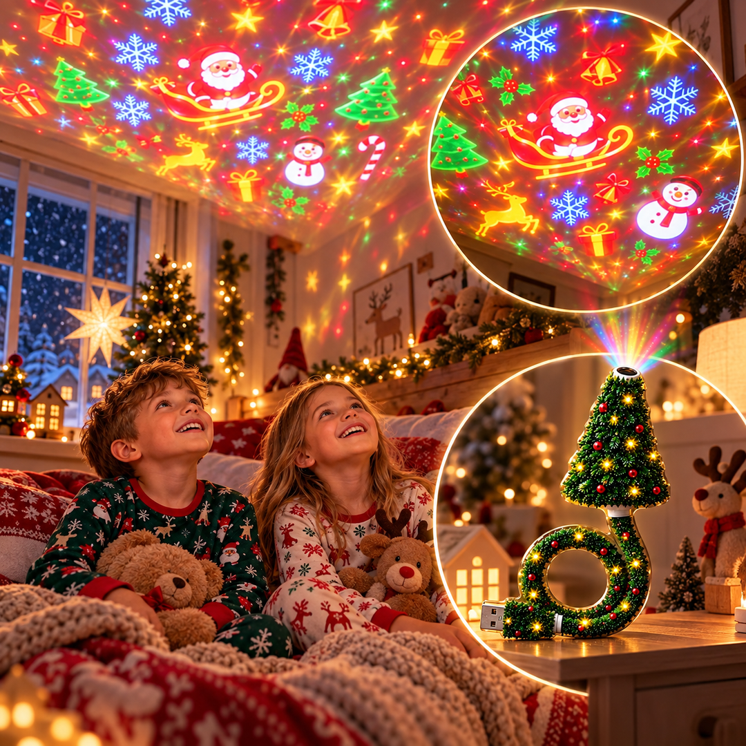 Festelle - Proyector LED para árbol de Navidad