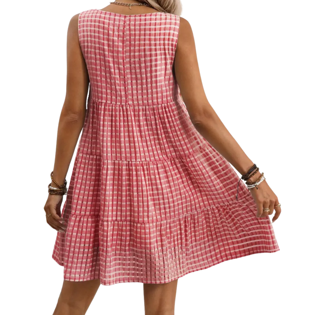 Elsie - Minivestido sin mangas con volantes