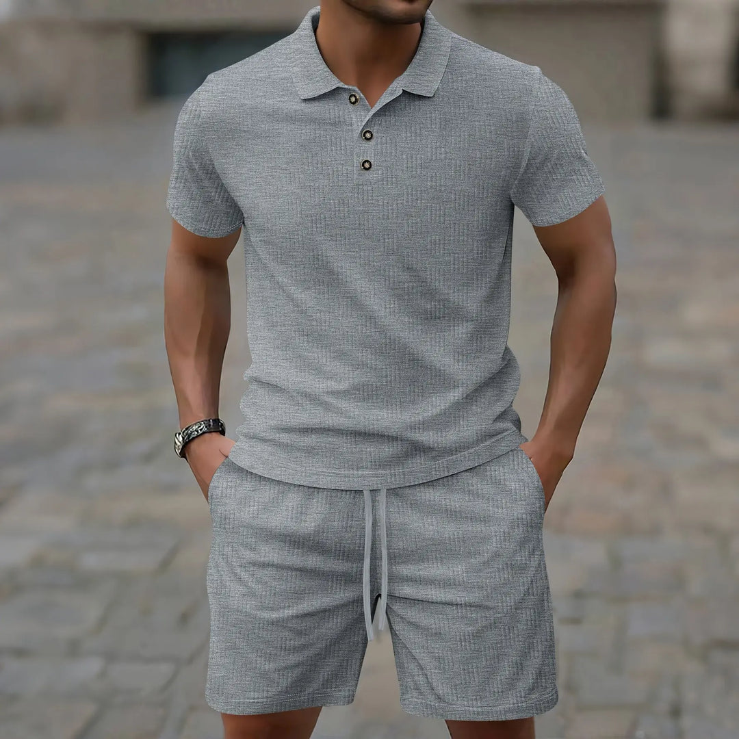 Pryce - Conjunto de polo y pantalón corto ligero para hombre