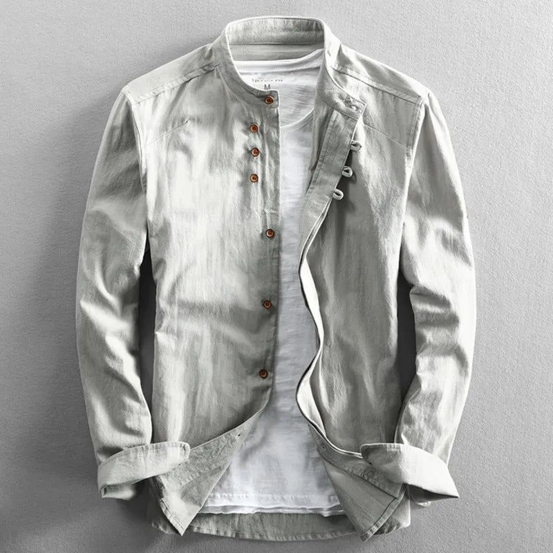 Berkley - Camisa de mezcla de lino de calidad superior