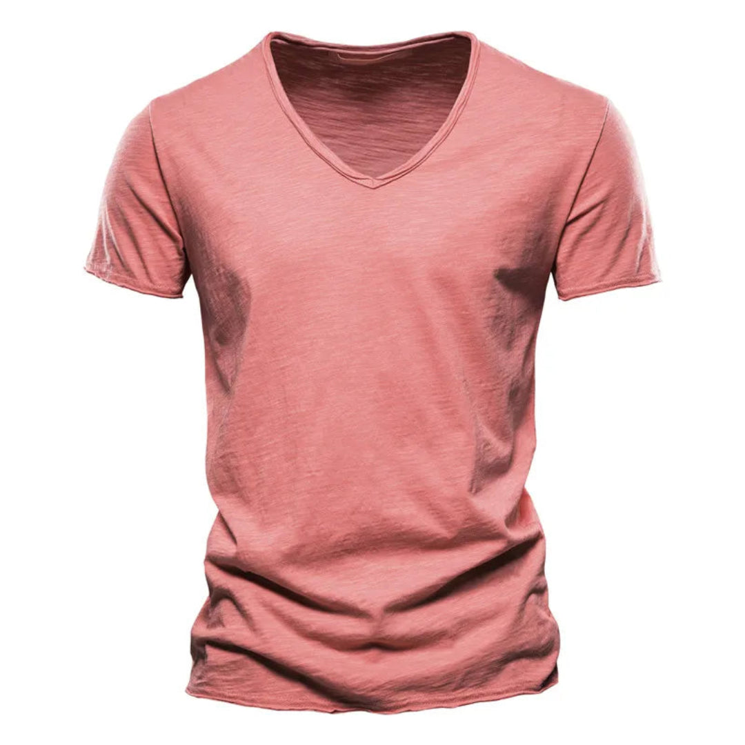 Jackson - Camiseta de tacto suave con cuello de pico
