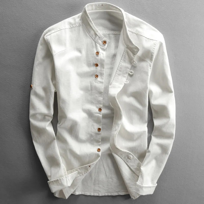Berkley - Camisa de mezcla de lino de calidad superior