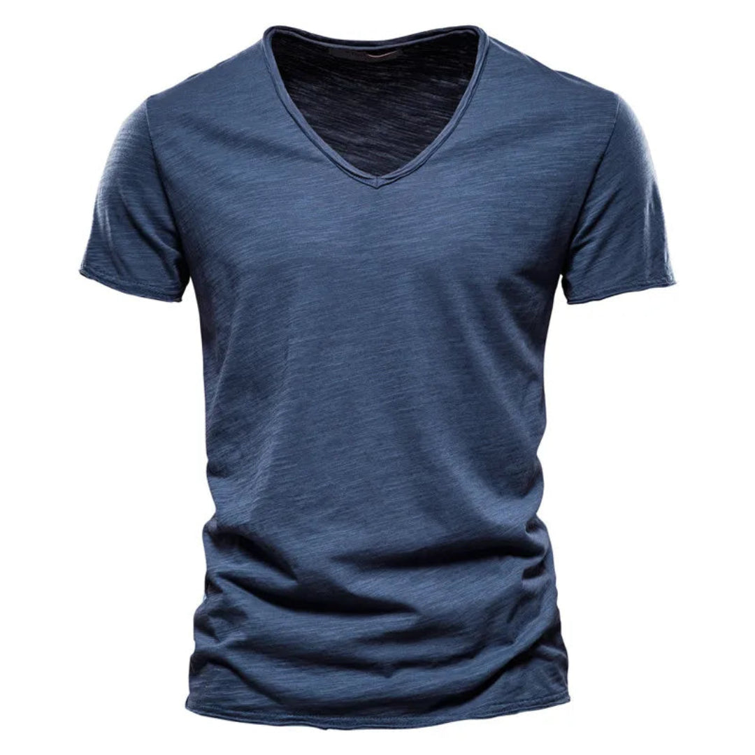 Jackson - Camiseta de tacto suave con cuello de pico