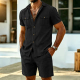 Dunley - Conjunto coordinado de camisa y shorts