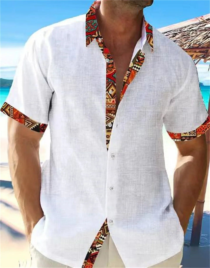 Eastcott - Camisa de verano informal con estampado étnico