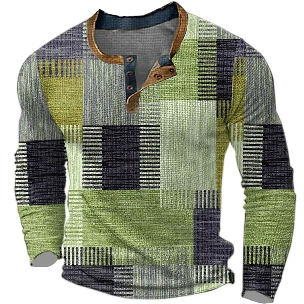 Karel - Camisa de manga larga con patchwork multicolor