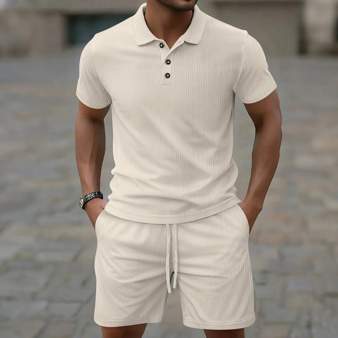 Pryce - Conjunto de polo y pantalón corto ligero para hombre