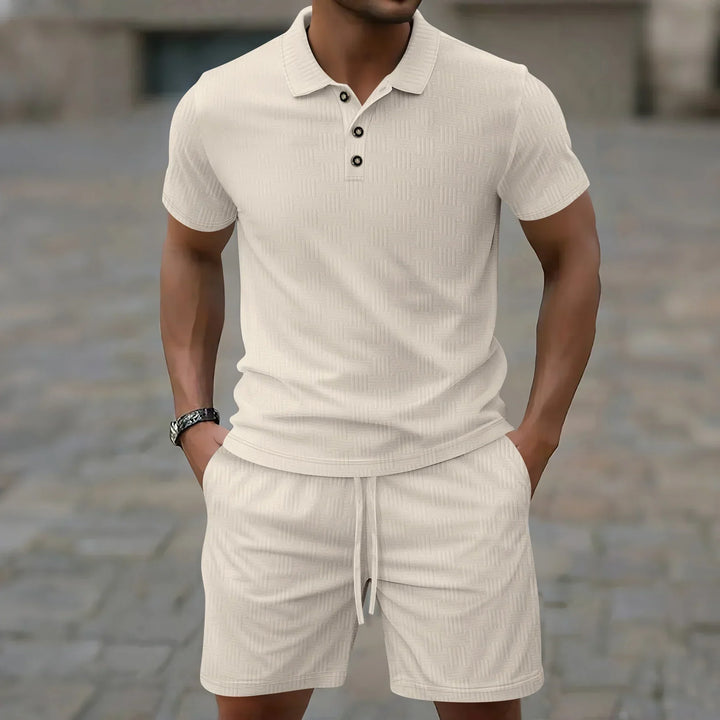 Pryce - Conjunto de polo y pantalón corto ligero para hombre
