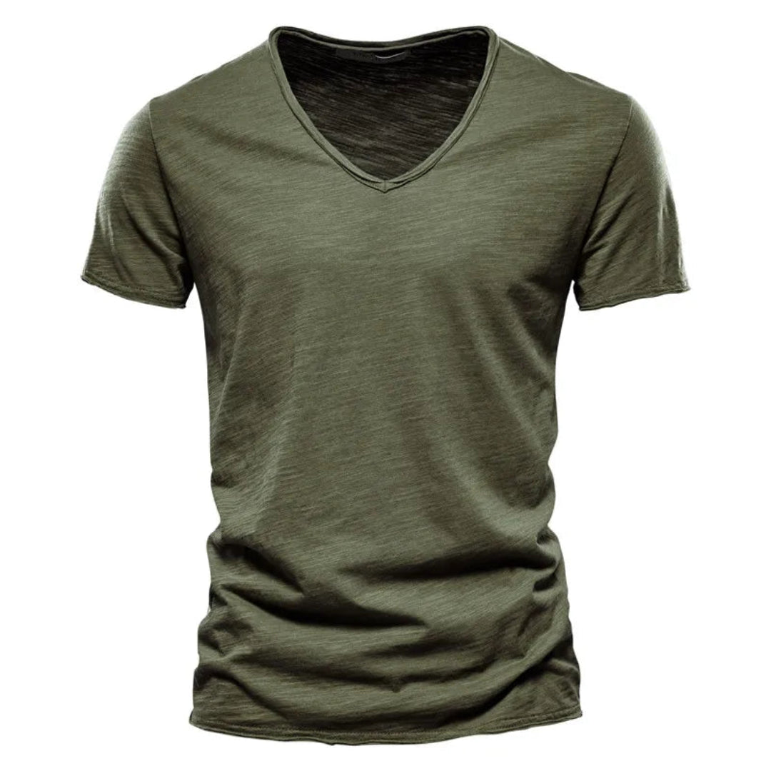 Jackson - Camiseta de tacto suave con cuello de pico