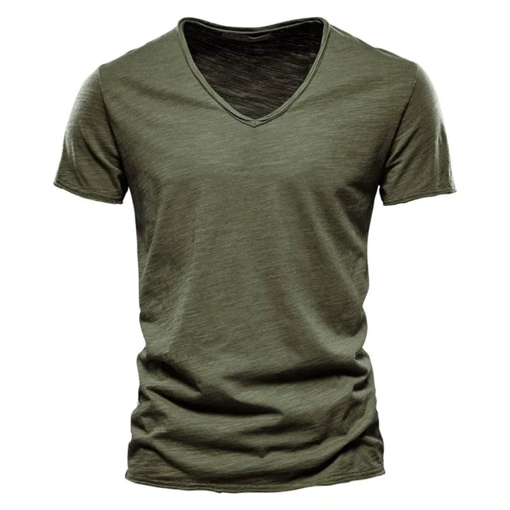 Jackson - Camiseta de tacto suave con cuello de pico