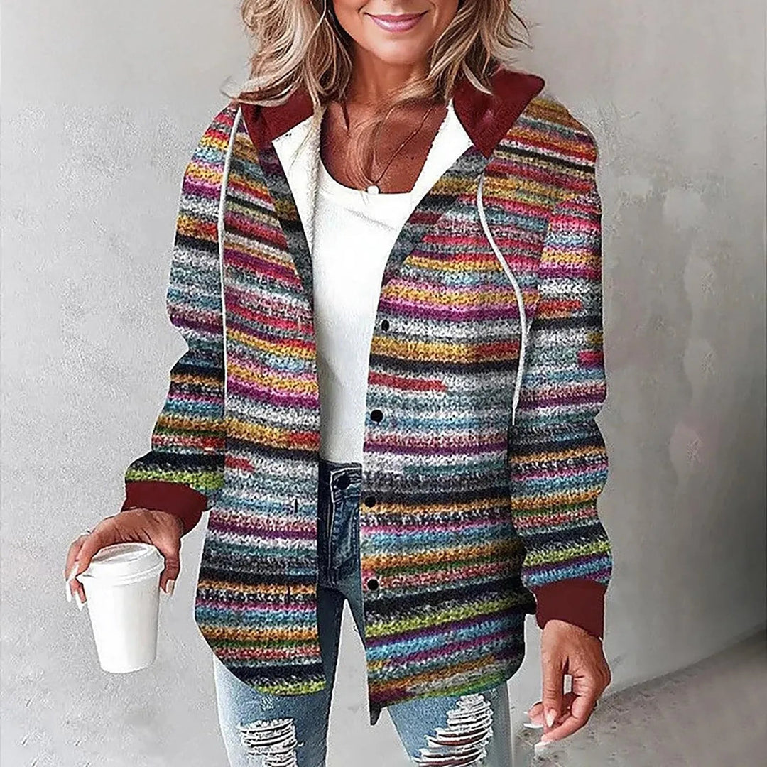 Marla - Sobrecamisa a cuadros con capucha y diseño en capas
