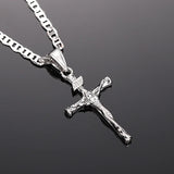Bayford - Collar con colgante de cruz brillante