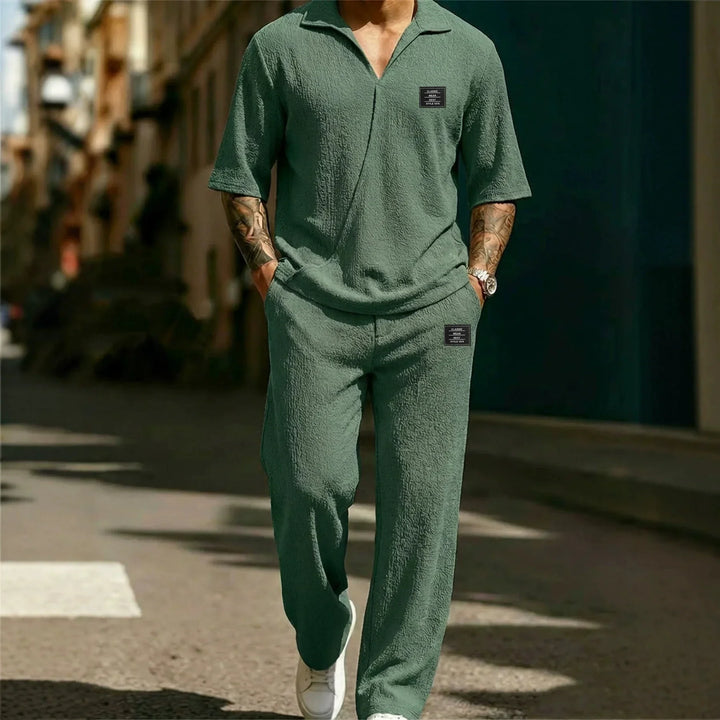 Ansel - Conjunto de dos piezas de tacto suave para hombre