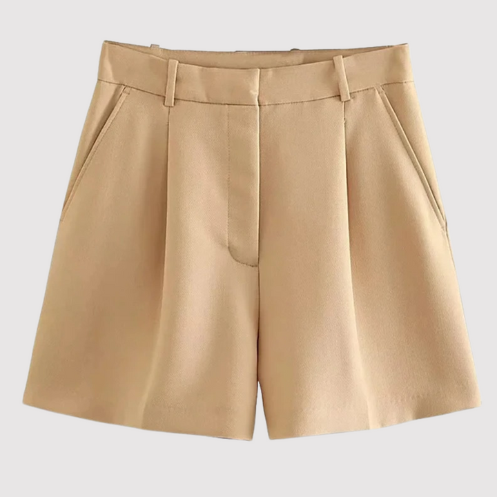 Mirelle - Shorts sastre de tiro alto con pinzas