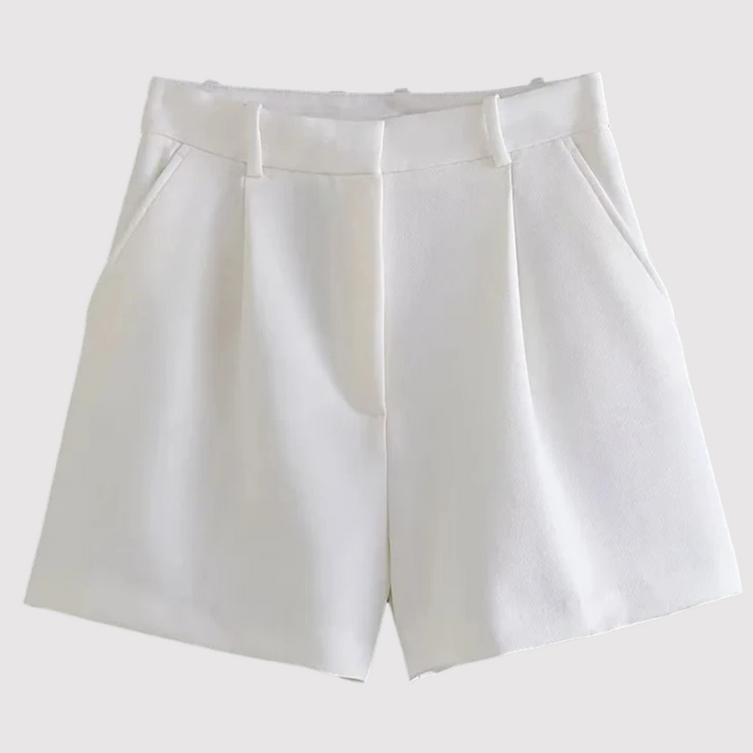 Mirelle - Shorts sastre de tiro alto con pinzas