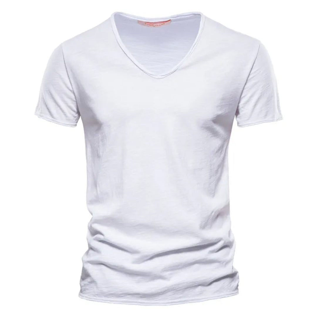 Jackson - Camiseta de tacto suave con cuello de pico
