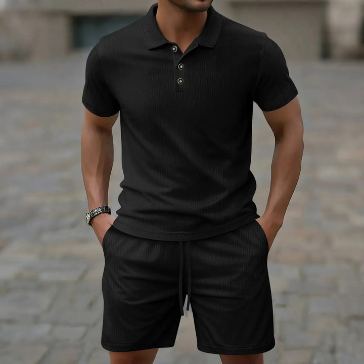 Pryce - Conjunto de polo y pantalón corto ligero para hombre