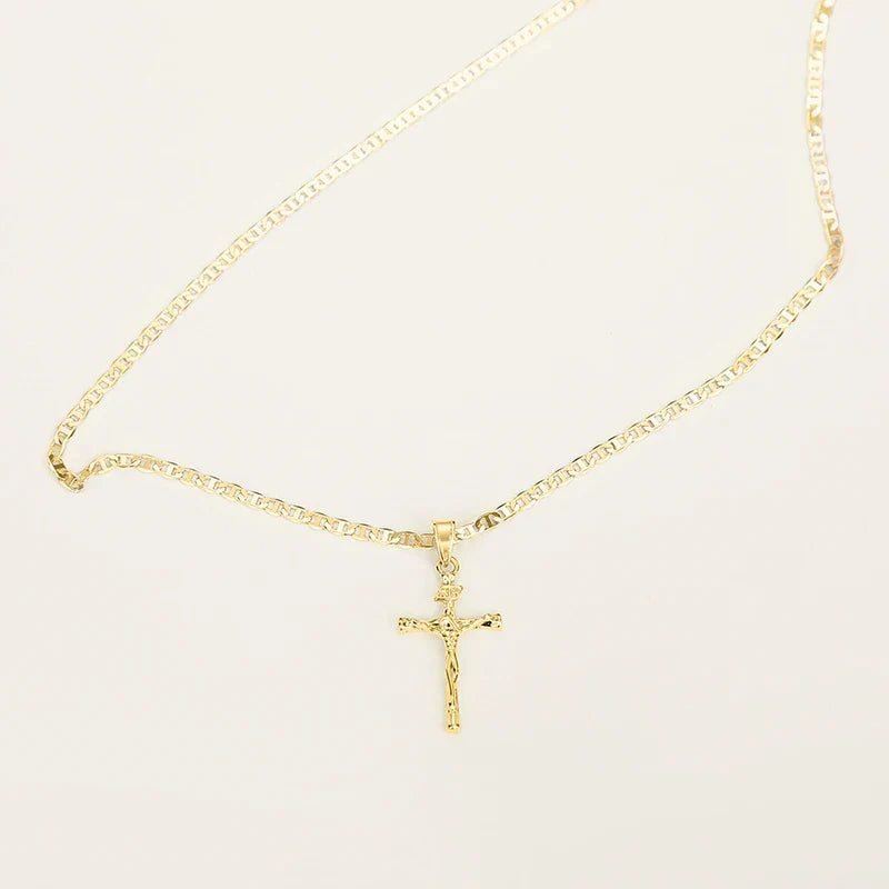 Bayford - Collar con colgante de cruz brillante