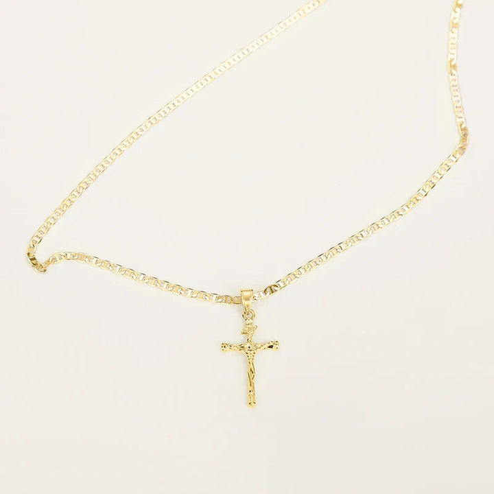 Bayford - Collar con colgante de cruz brillante