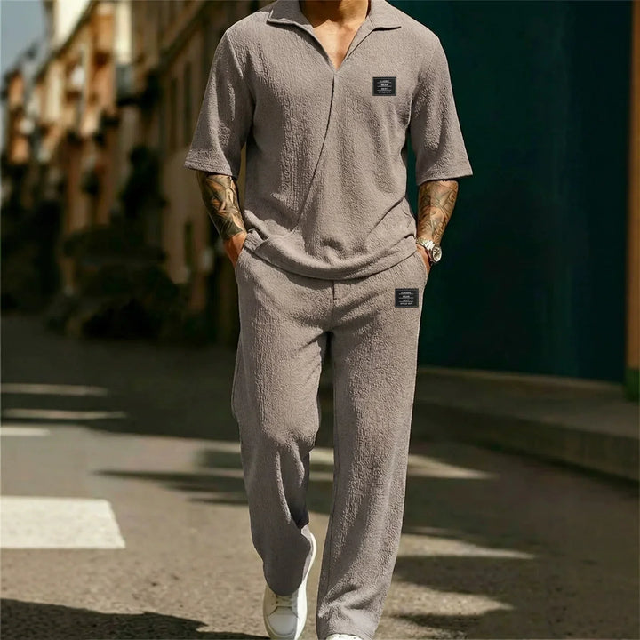 Ansel - Conjunto de dos piezas de tacto suave para hombre