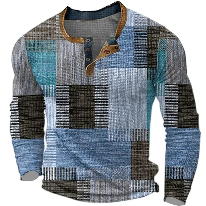 Karel - Camisa de manga larga con patchwork multicolor