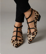 Georgina - Zapatos de tacón elegantes con estampado de leopardo