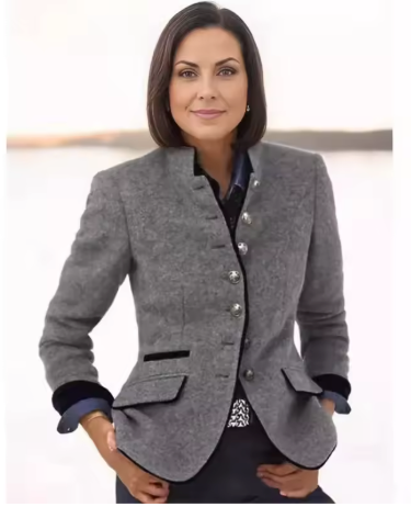 Violeta - Chaqueta de cuello alto ultraligera