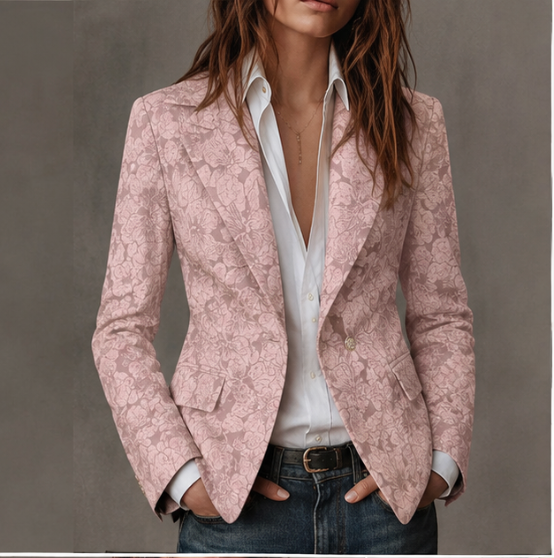Rhoswen - Americana de jacquard entallada