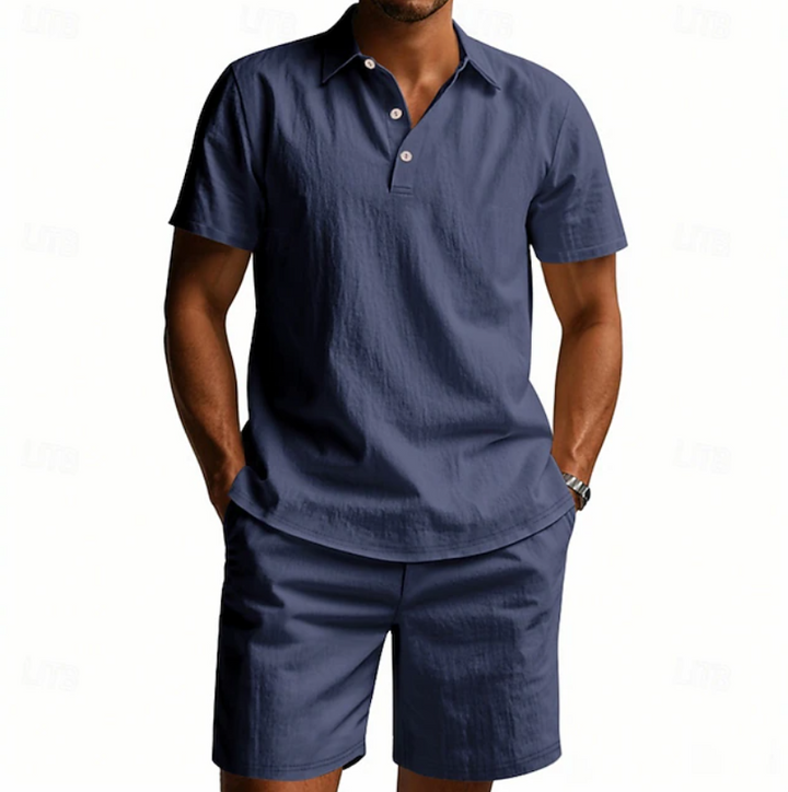 Gervase - Conjunto de polo y shorts transpirables
