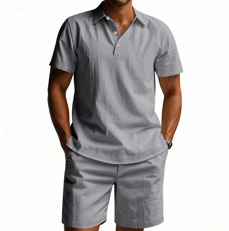 Gervase - Conjunto de polo y shorts transpirables