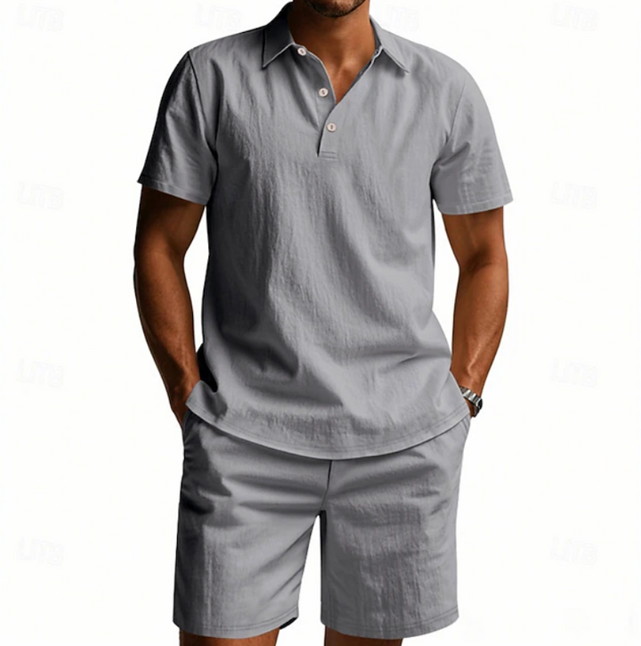 Gervase - Conjunto de polo y shorts transpirables