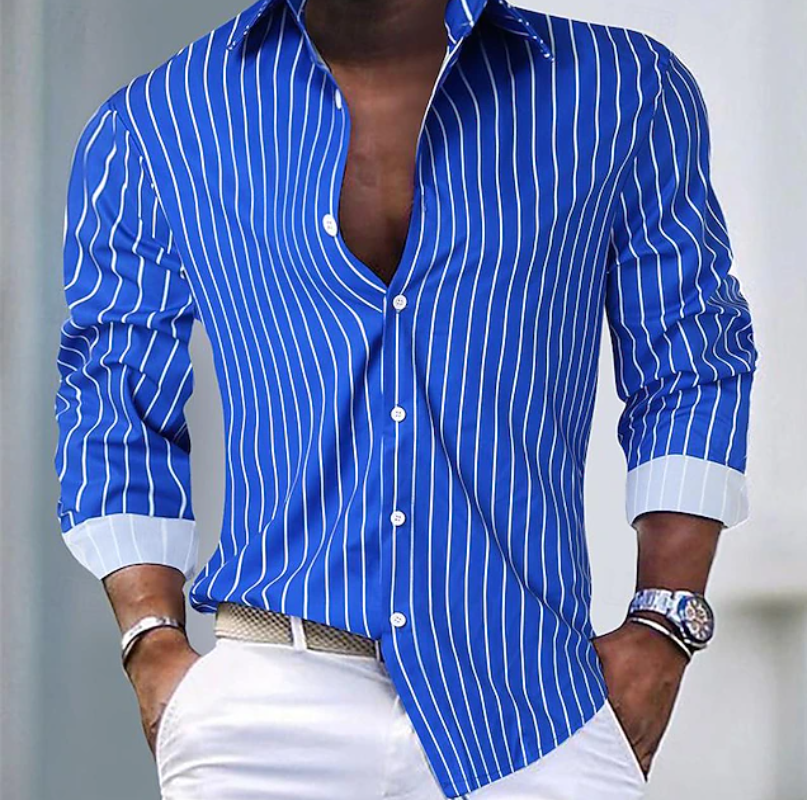Eastham - Camisa de rayas de tacto suave