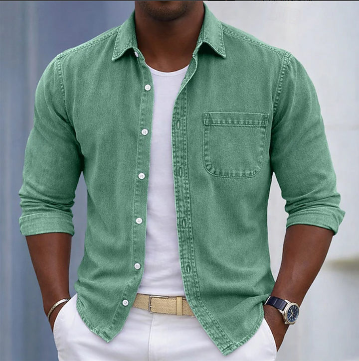 Cromwell - Camisa de manga larga de tacto suave