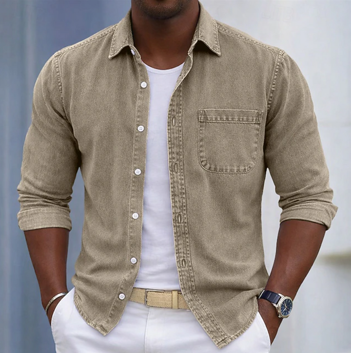 Cromwell - Camisa de manga larga de tacto suave
