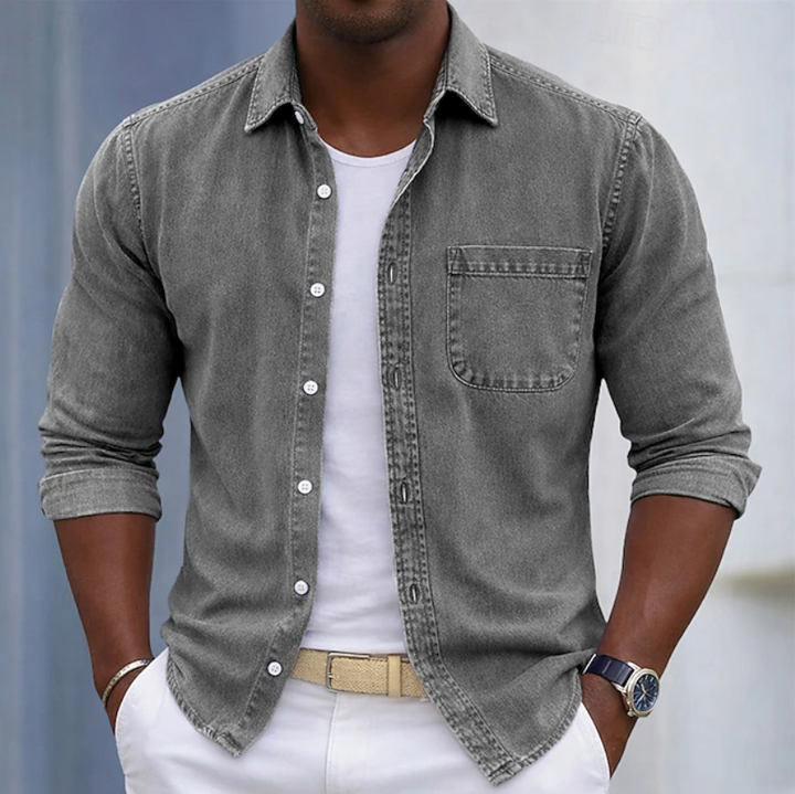 Cromwell - Camisa de manga larga de tacto suave