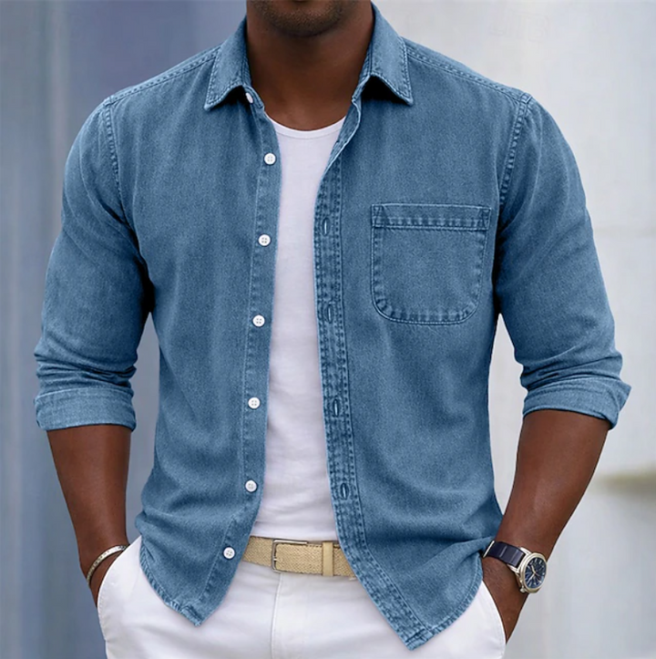 Cromwell - Camisa de manga larga de tacto suave