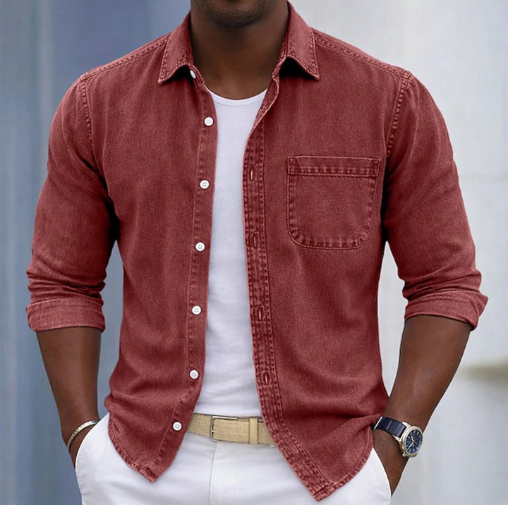 Cromwell - Camisa de manga larga de tacto suave