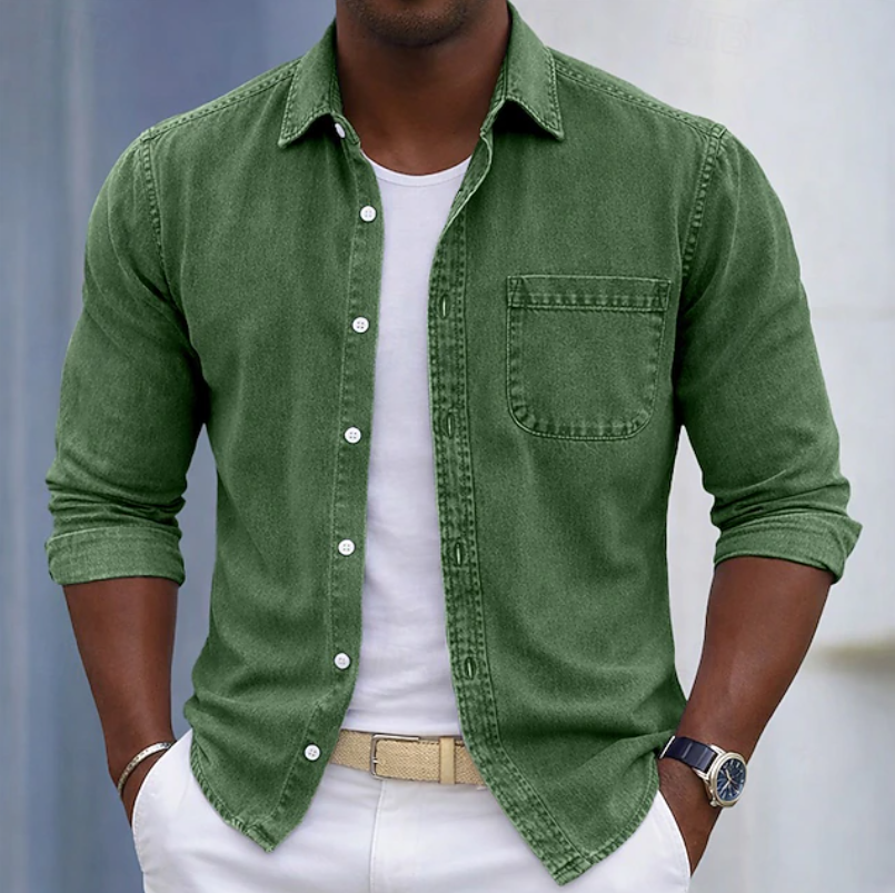 Cromwell - Camisa de manga larga de tacto suave