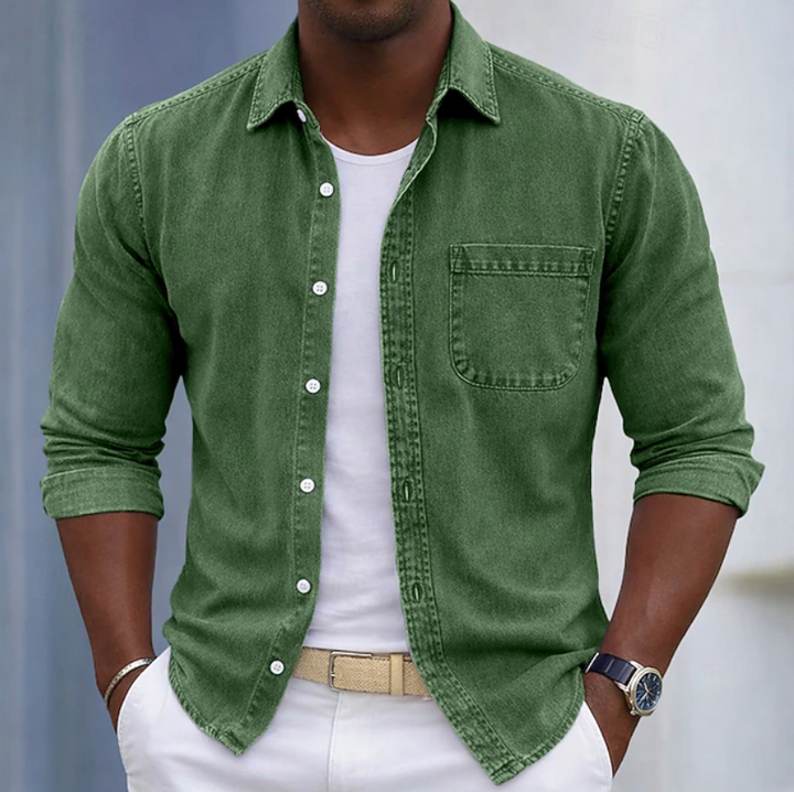 Cromwell - Camisa de manga larga de tacto suave