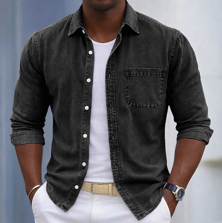 Cromwell - Camisa de manga larga de tacto suave